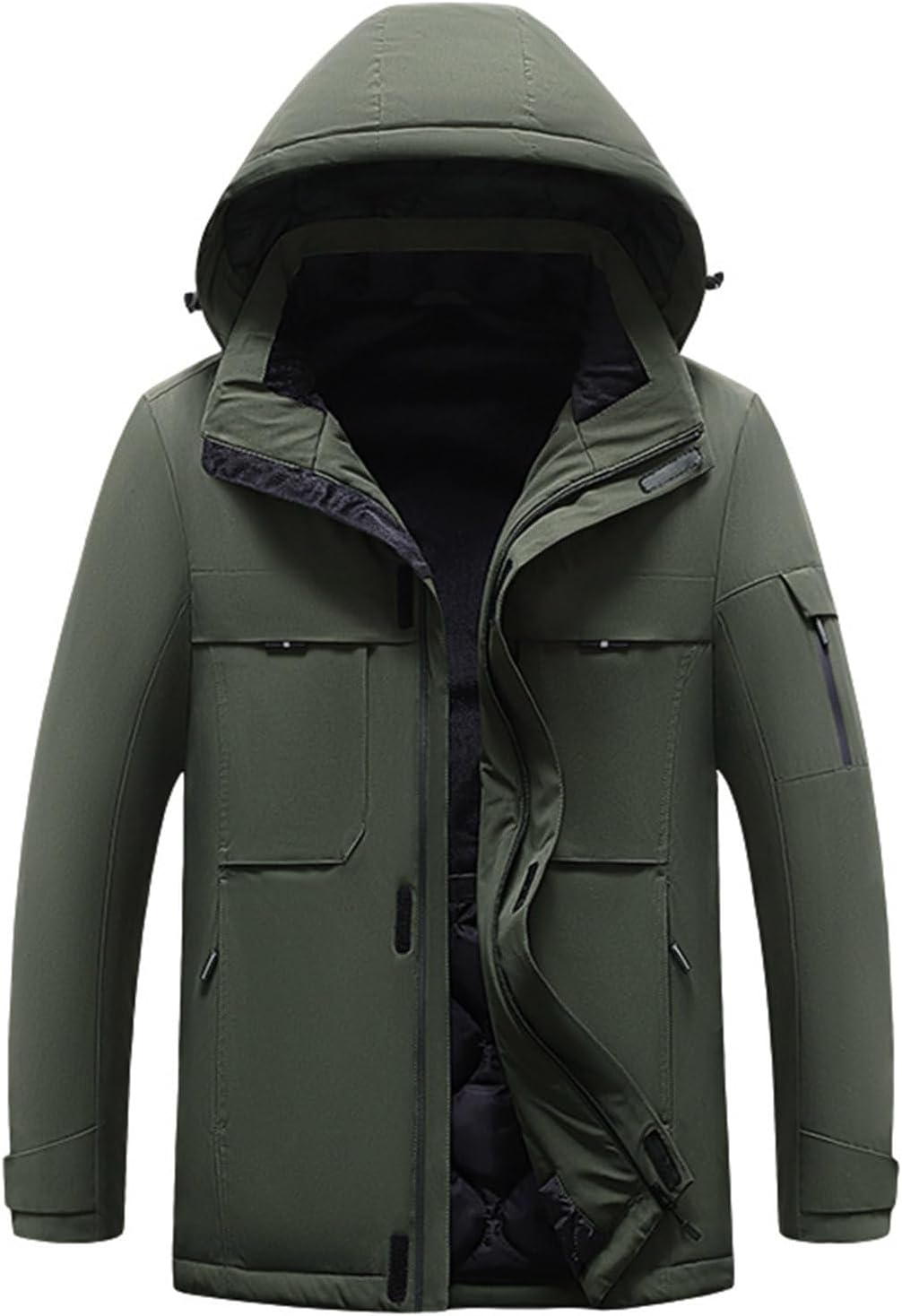 [DDUANDA] ヒーティングジャケット 男女兼用 秋冬 充熱式 アウトドア 防寒着 デュアルコントロールスイッチ USB給電 3