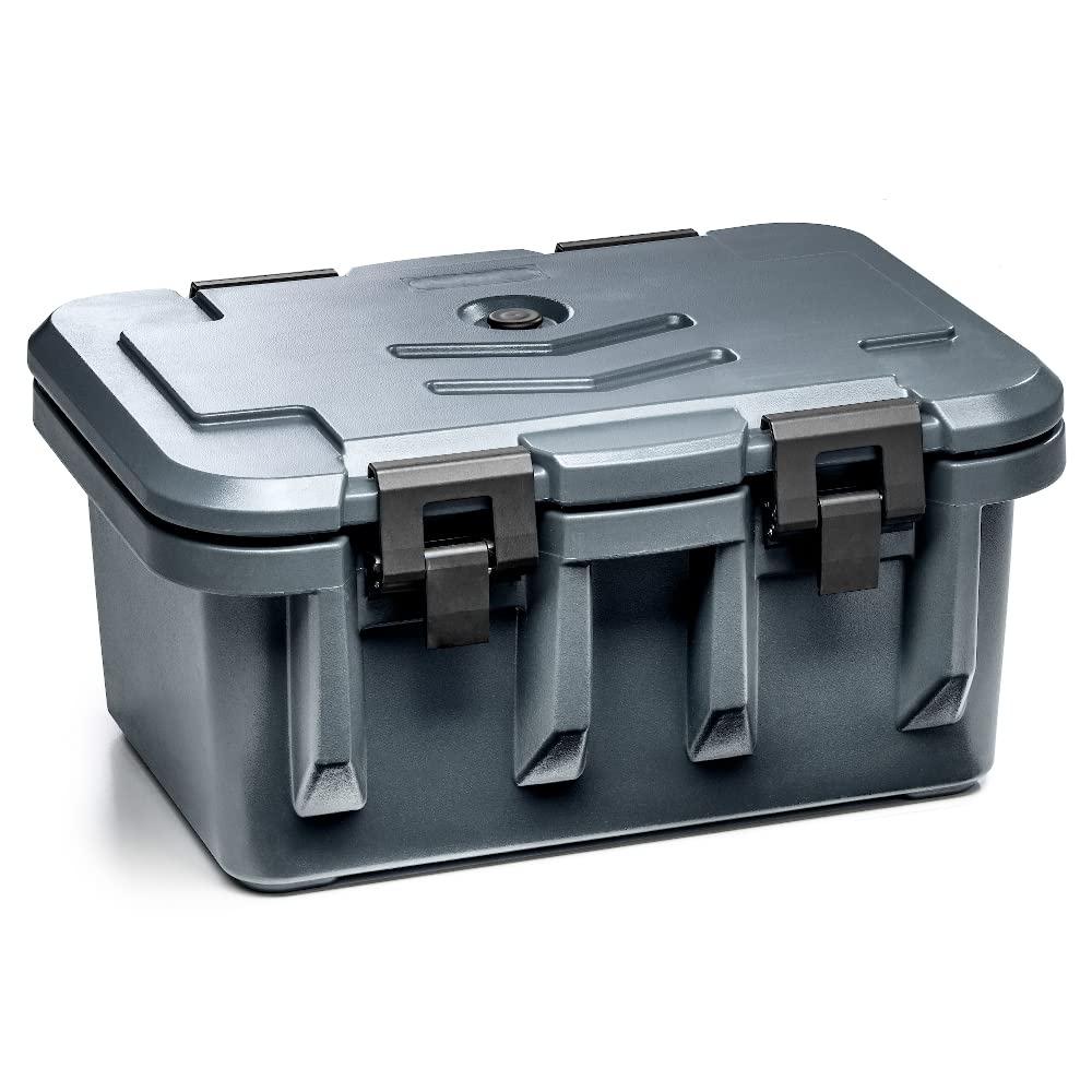 Contenitore Termico GN 1/1, Thermobox, Scatola Termica per il Trasporto di Alimenti, in Plastica Resistente con Spessore Isolamento in Schiuma di Poliuretano, Dimensioni 63x44x 30,5 cm
