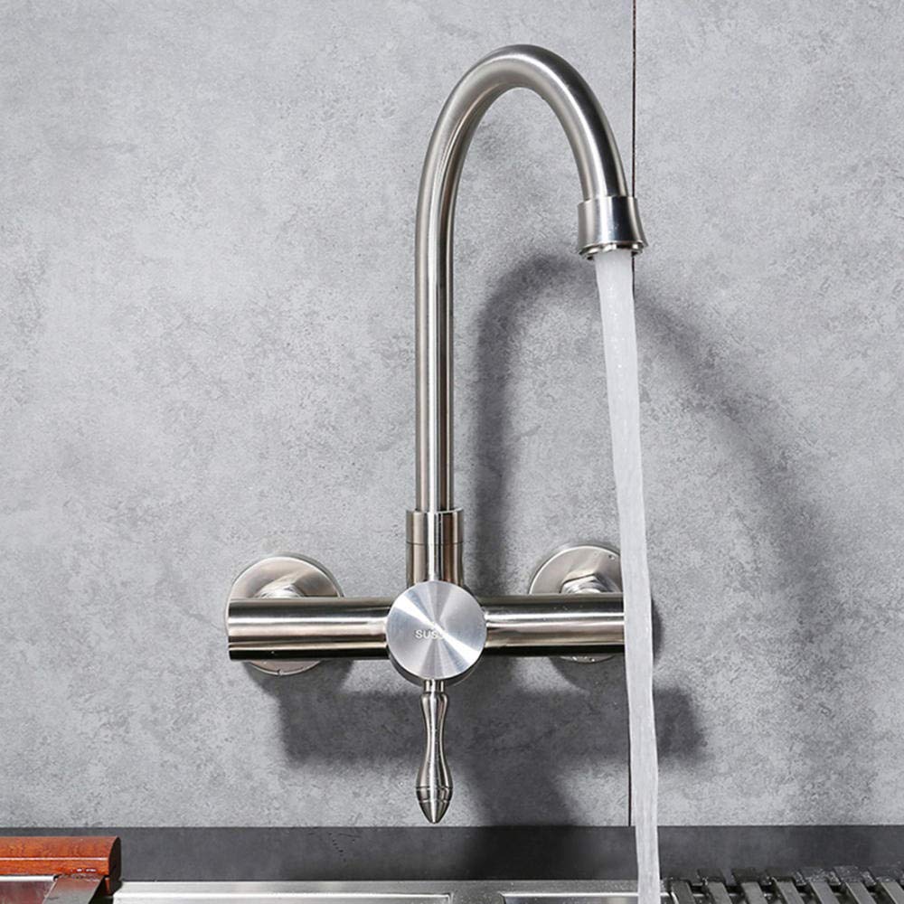 Grifo de cocina con rotación universal y sistema empotrado de agua fría y caliente