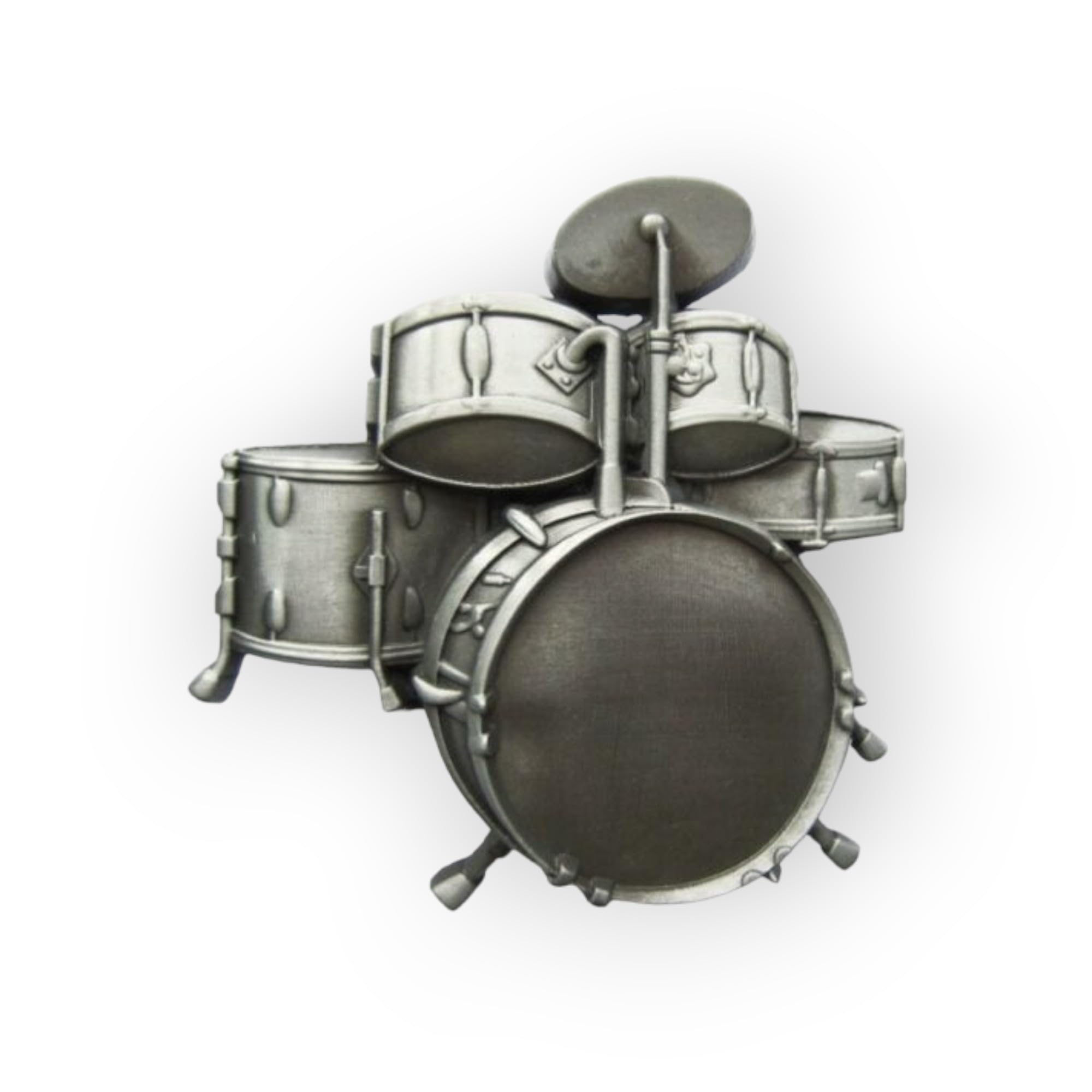 Handcrafted Work Drums Drum Kit Music Rock Roll Metal Fashion Belt Buckle (Big Choice for Every Taste)