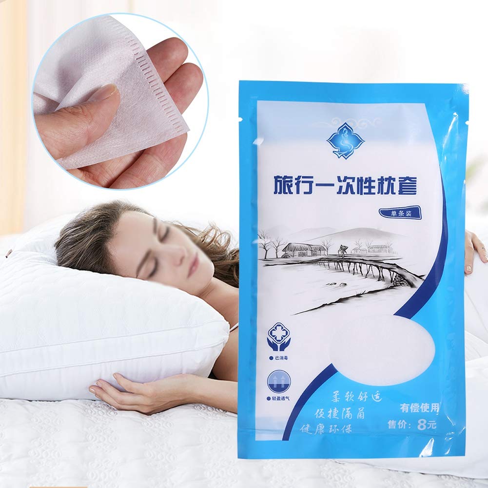Federe per Cuscini, Pratico Proteggimento, Getta Fogli Non Tessuti, Sacchi a Pelo sporchi, Copertura per Cuscino da Viaggio, Proteggi Forniture, for Hotel, Campeggio, Alpinismo