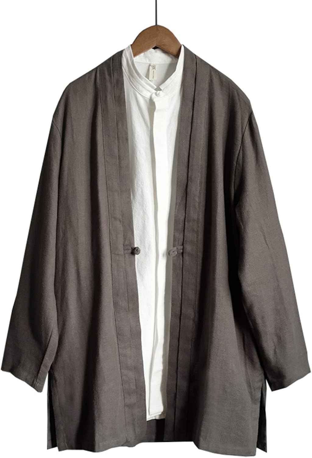 メンズ カーディガン 綿麻 長袖 夏 M 3xl 開襟シャツ ゆったり 羽織 和式パーカー 大きい