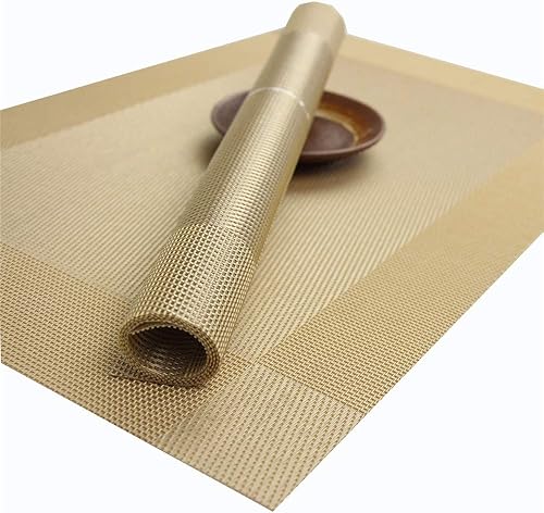 Miniatura 9 de Jkhome - Mantel individual de PVC para comedor, diseño a la moda, 4 unidades