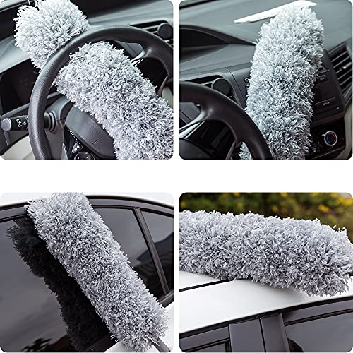 WEHOLA Microfiber Duster with Stainless Steel Extension Pole, Bendable & Washable Telescopic Cobweb Duster for Cleaning… - Image 8