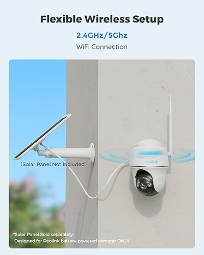 Miniatura 5 de Cámara de batería solar Pan Tilt inalámbrica para exteriores para seguridad del hogar, visión nocturna 2K con sensor de movimiento PIR, audio de 2