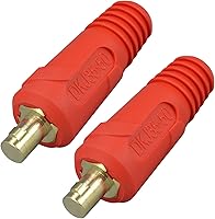 Vista 6 de RIVERWELD TIG Cable de soldadura Panel Conector Plug DKJ35-50 315Amp con color rojo y negro Dinse-Style Quick Fitting 4pcs
