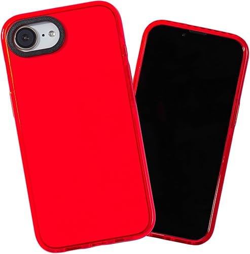 Miniatura 99 de SteepLab Funda de barrera para iPhone 14, protección de 360 grados que absorbe impactos con bisel elevado y colores llamativos (fresa roja