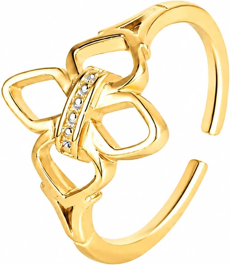 Solid Metal 925 Sterling Silver Women's Celtic Occasion Adjustable Band Toe Ring 14K White & Gold & Rose Plated