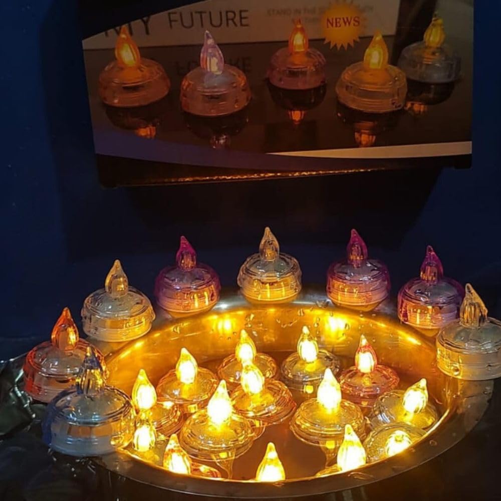 CraftVatika 24 Pieces LED Tealight Candles for Diwali Decoration Item for Home Decor and Diwali Gifts - Plastic Waterproof Flameless & Smokeless Led Tealight Candles for Living Room House (B0DG2PHN65) Amazon Price History, Amazon Price Tracker