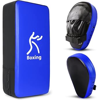 Odoland Hand Pads Set 2 in 1 with PU Pads, Punch Pads for Punch Bag, Boxing, Kickboxing, Boxing Training, Martial Arts, Thai 