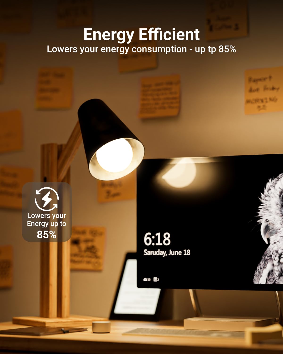 Sunco A15 LED Light Bulbs 10 Pack 60W Equivalent 800 Lumens Dimmable Appliance Ceiling Fan Bulb 3000K Soft — view 4