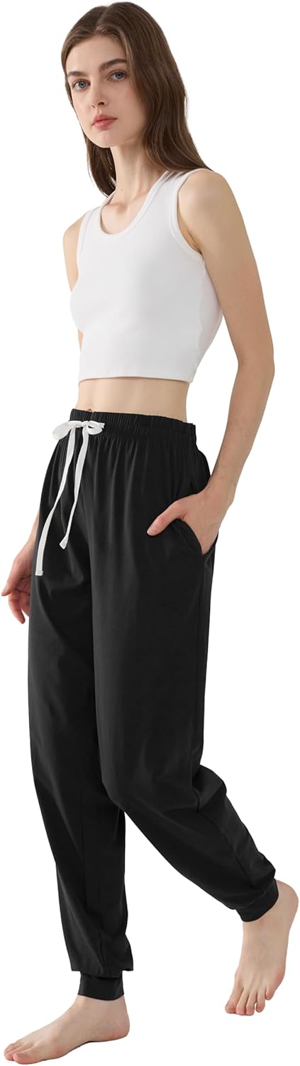 Joyaria Cotton Joggers Women Lightweight Sleep Lounge Pajama Sweats Pants with Pockets S-XXL - Image 4