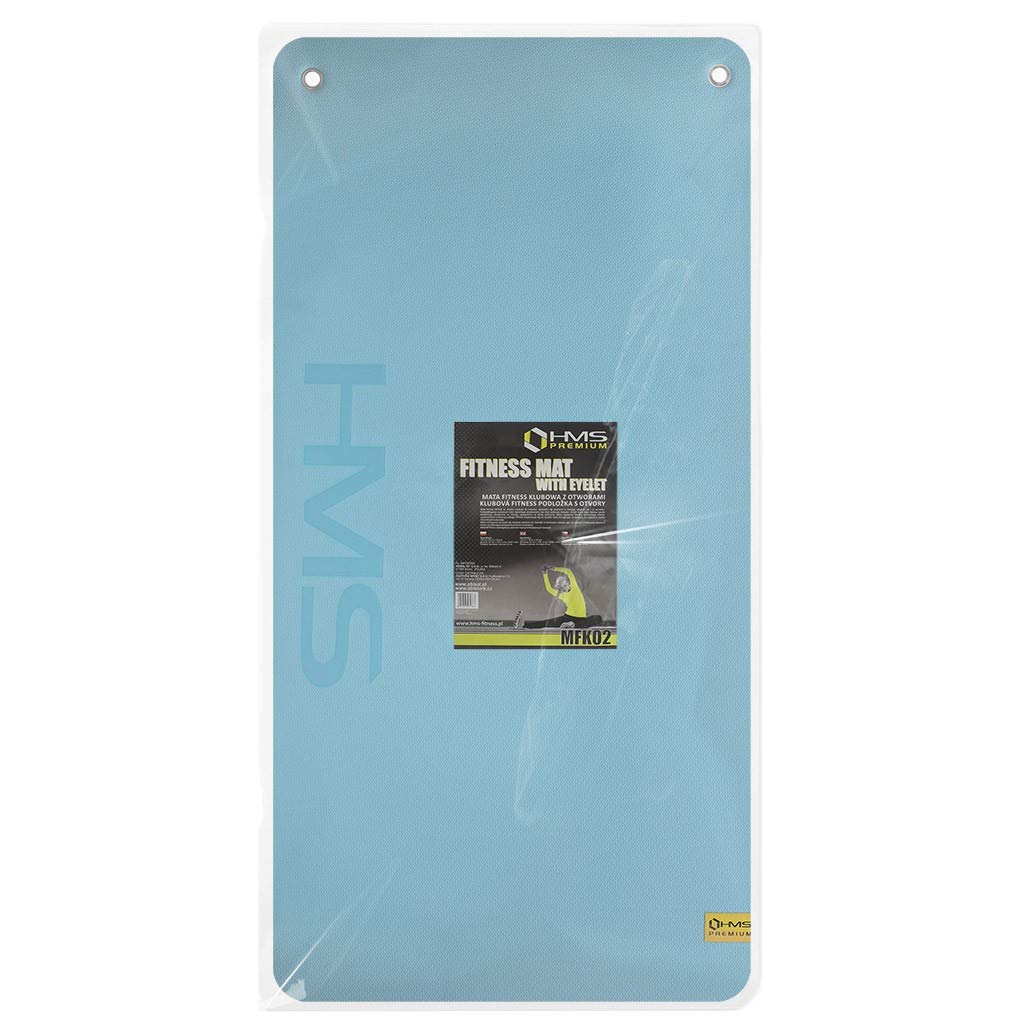 Club Fitness Mat with Holes Blue HMS Premium MFK02, Black/Light blue - Image 4