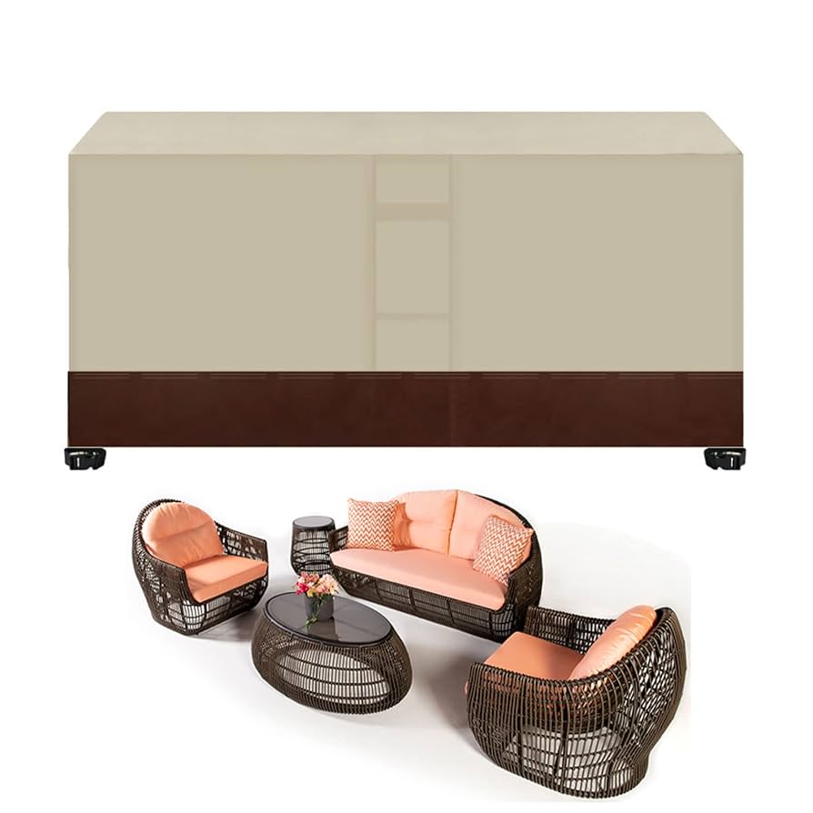 Enzeno Cube Garden Furniture Covers 150x150x74cm Garden Square Table Cover | Desertcart