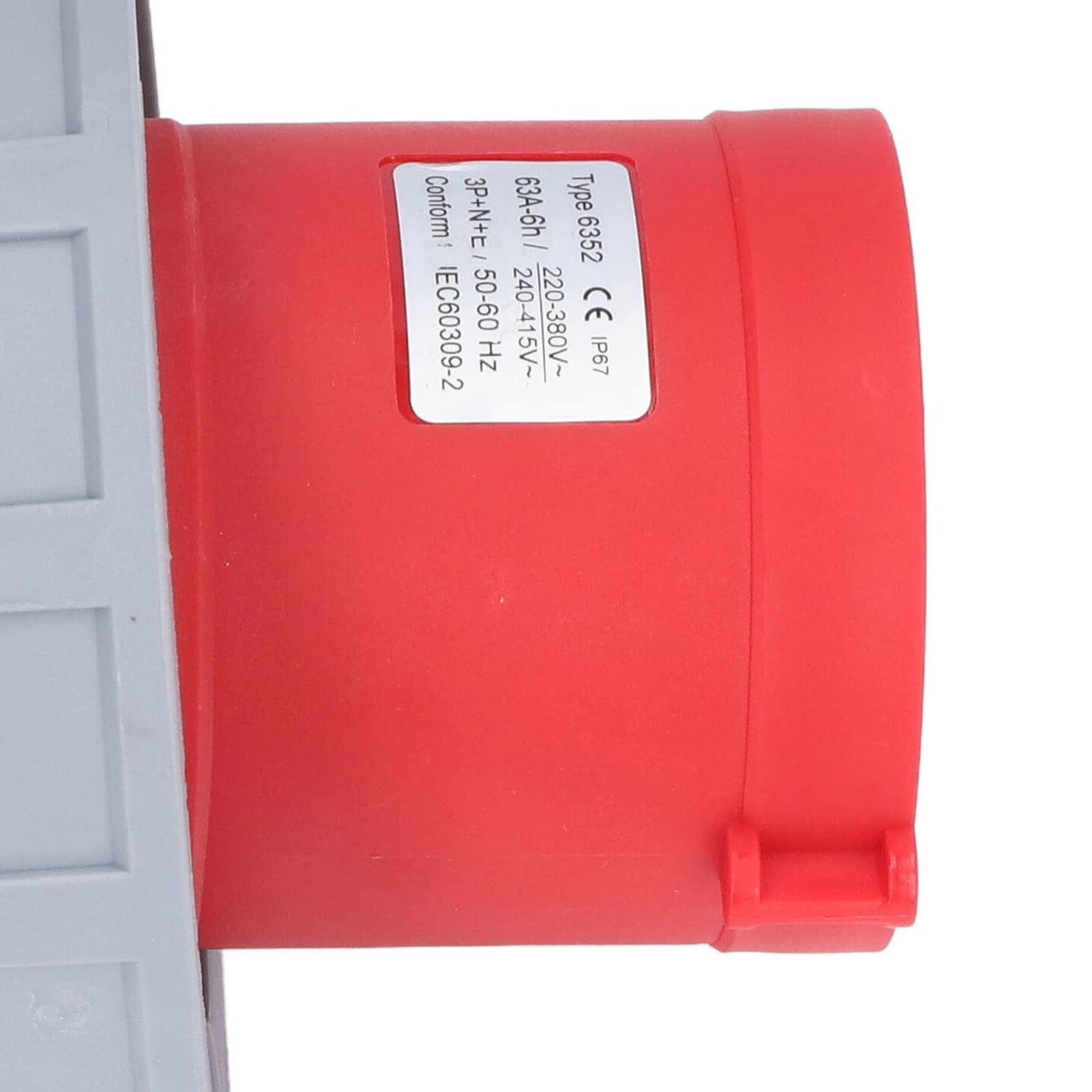 AC220‑380V 240‑415V 63a 3P+N+E Salida de Conector de Aviación a Prueba de Agua Conector a Tope Macho de Aviación Toma Invertida Industrial a Prueba de Agua Y Polvo