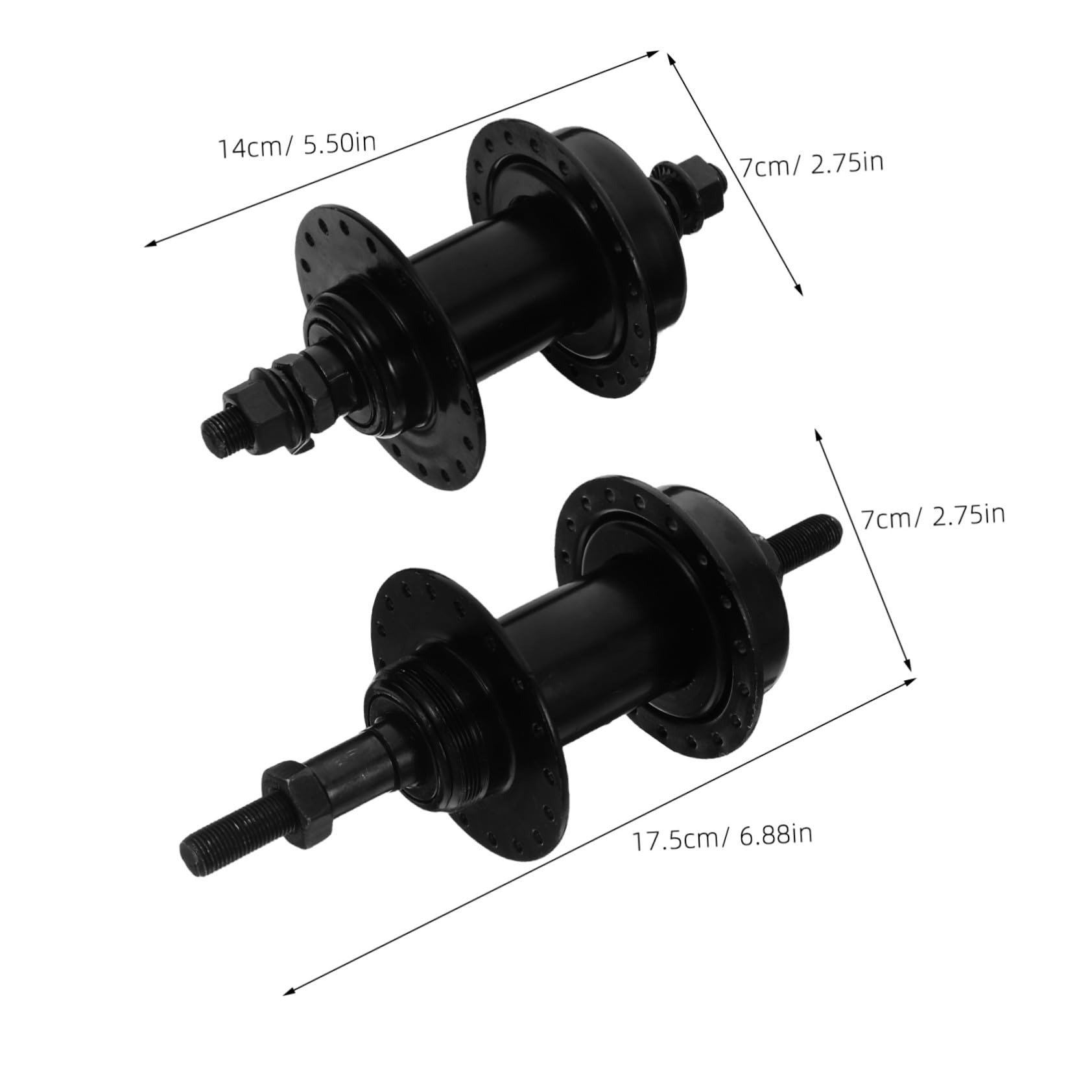 BESPORTBLE 2 Pares de Bujes de Bicicleta y 36 Orificios con Eje Hueco de Hierro Buje de Freno de Disco Delantero y Trasero con Liberación Rápida para Bicicleta de Ciclismo