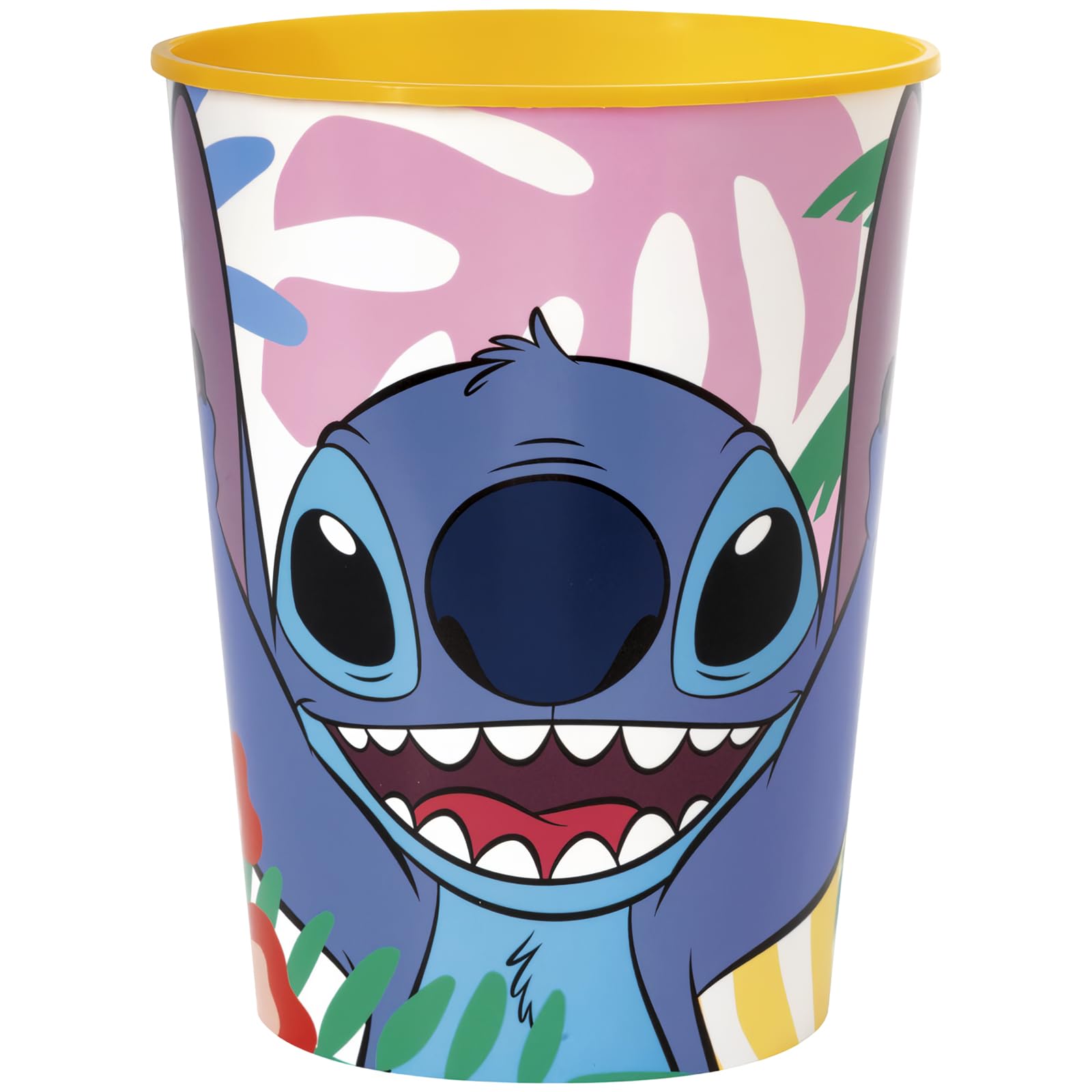 Multicolor Disney Lilo & Stitch Design Plastic Stadium Cup, 16 oz (1 Count) - Durable Drinkware, Ideal for Kids Birthdays, Themed Events & Everyday Use