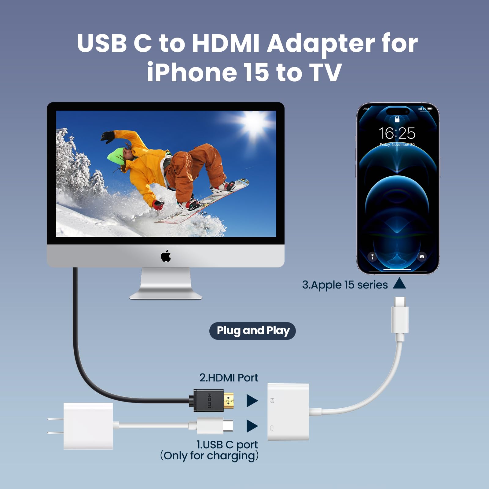 Monitor Digital Av Multiport Adapter Apple USB-C To Digital AV