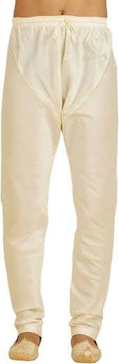 DIWAS BY MANYAVAR Men's Art Silk Solid Churidar (1pc)