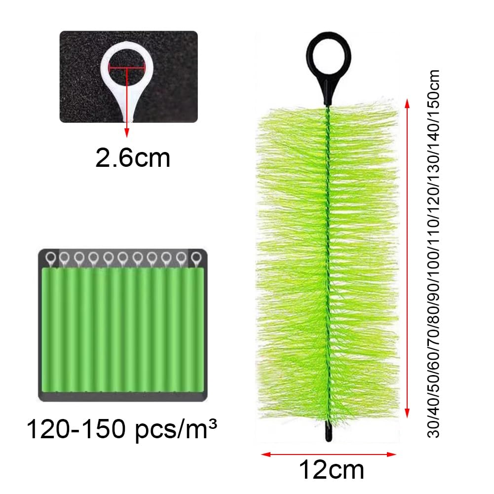 Zestaw 50 szczotek do stawu Skimmer, idealny do czyszczenia akwariów i akwariów ryb koi, długość od 30 cm do 1,5 m, niezbędny sprzęt filtracyjny do ogrodów wodnych.