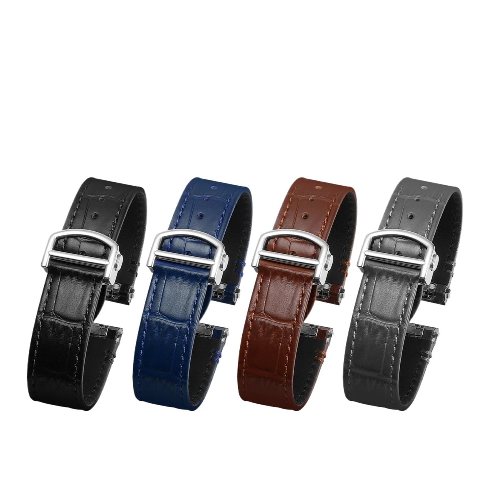 WSSA0010 Cinturino for orologio a sgancio rapido compatibile con Cartier WSSA0009 WSSA0029 Pelle motivo coccodrillo da uomo 21