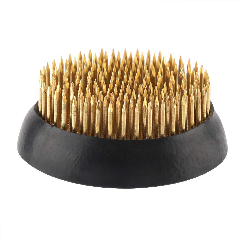 Flower Holder, Round Flower Arrangement Pin Fixed Arranging Tool (Dia. 50mm) for Garden Home Decoration (Diameter 60mm copper needle 15mm)