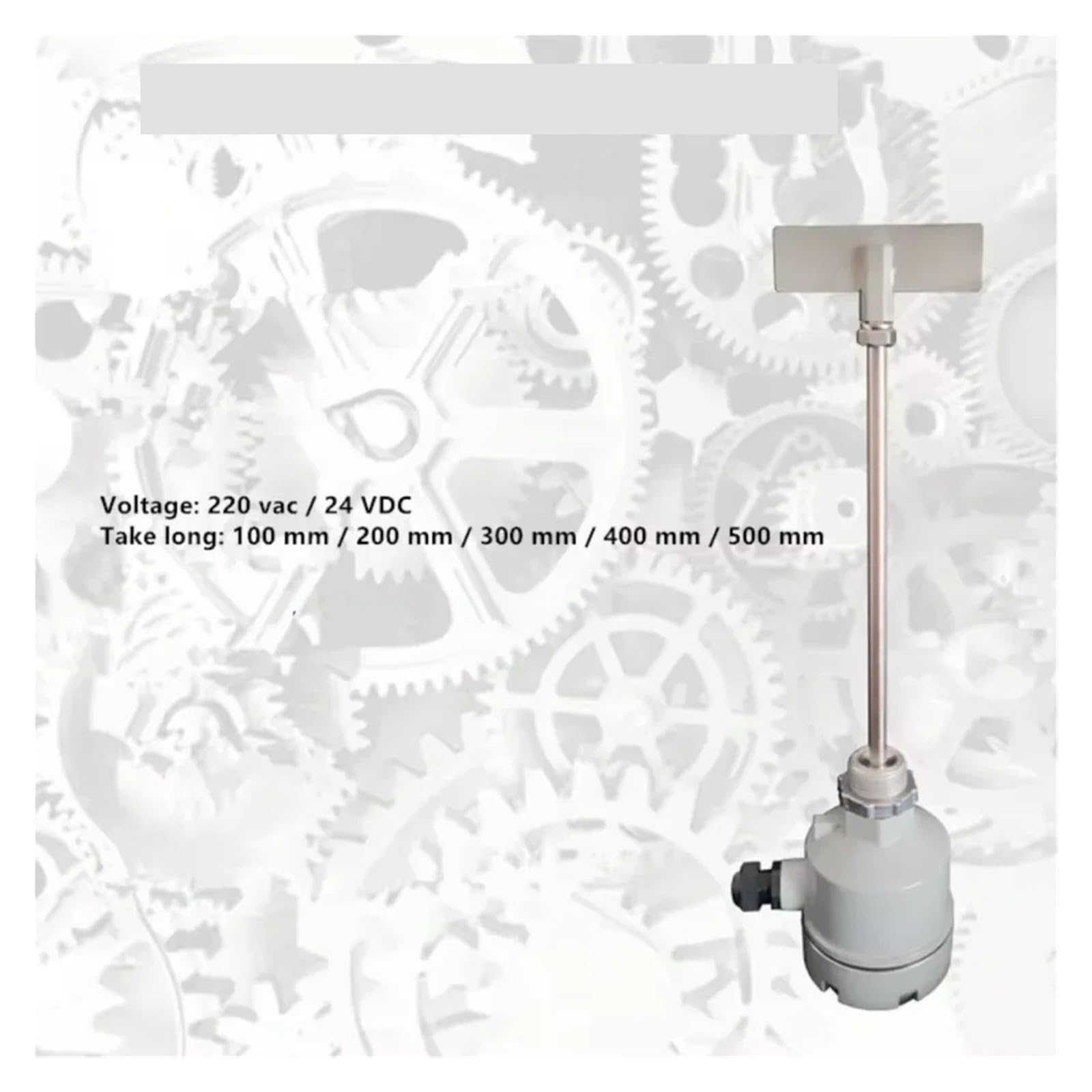 24V/220V Material Level Switch Rotary Paddle Level Sensor Level Switch High Temperature Resistance Threaded Type(L300mm,220V)