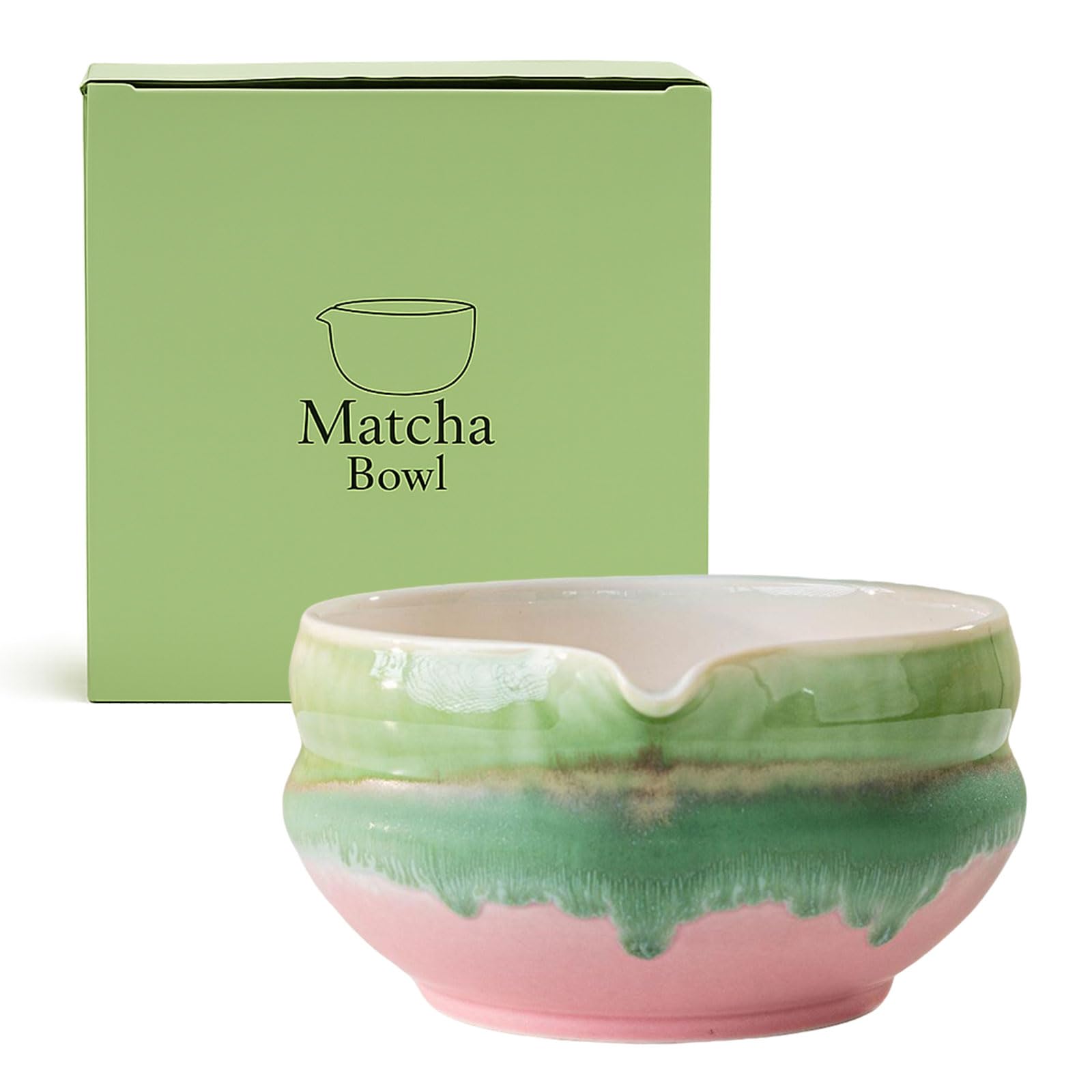 Ceramiczna miska do matchy z dzióbkiem, ręcznie wykonana japońska miska do matchy i misa do herbaty na ceremonie herbaciane i przygotowanie matchy