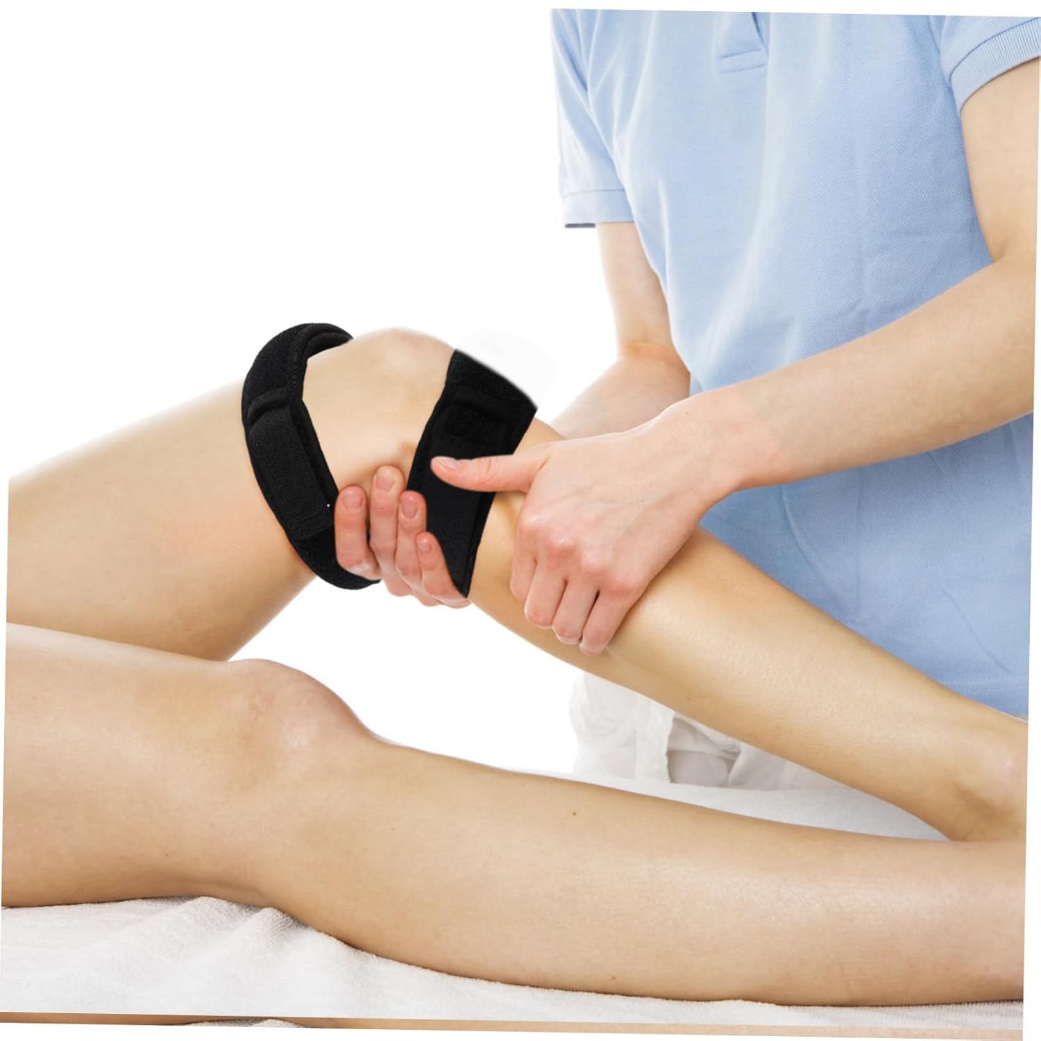HEALLILY 3pcs Knee Brace Compression Patella Strap for Sports Adjustable for Pain Relief Breathable Winter Wrestling Knee Pads