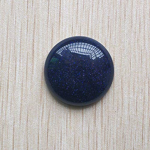 12pcs/Lot Natural Stone Mixed Round Cabochon Beads 30mm for Jewelry Accessories Making - (Color: Blue Sand Stone)