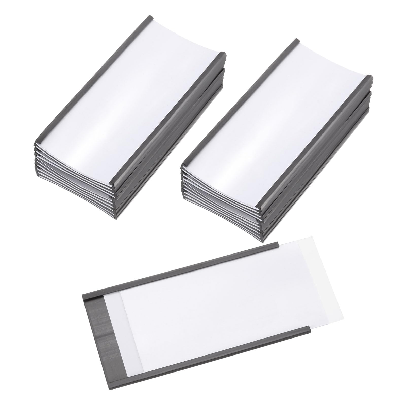 PATIKIL Magnetic Label Holder 4" x 2" with Paper Inserts