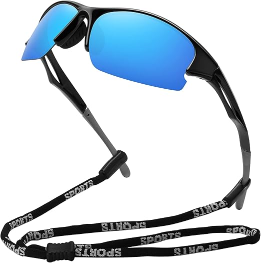 Las gafas de sol deportivas MEETSUN son polarizadas, con protección UV400 y lentes HD que bloquean el deslumbramiento. Diseñadas para brindar comodidad durante actividades al aire libre como ciclismo, pesca y conducción. Incluye accesorios y garantía de reemplazo.