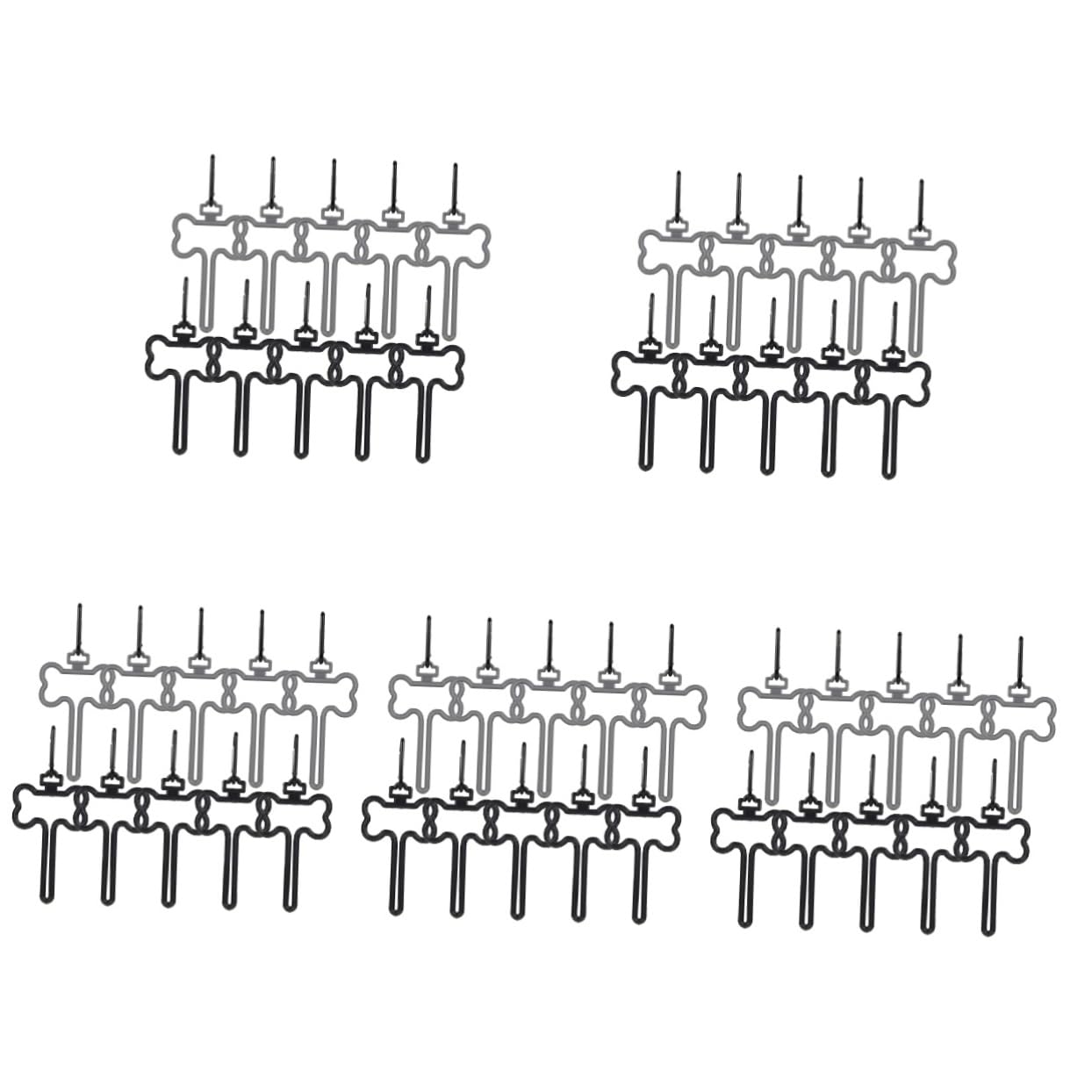 Kisangel 5 Sätze Teiliges Hundekotbeutelhalter Tragbare Clips Zur Befestigung Von Kotbeuteln Einfache Handhabung Für Stressfreies Gassigehen Schwarz 10 Stück * 5