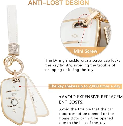 Miniatura 6 de 1797 Funda para llavero compatible con BMW Bling Keychain X3 X5 X1 X2 X4 X6 2 3 4 5 7 Series M3 M4 M5 M8 Z4 Accesorios Funda para Control Remoto de