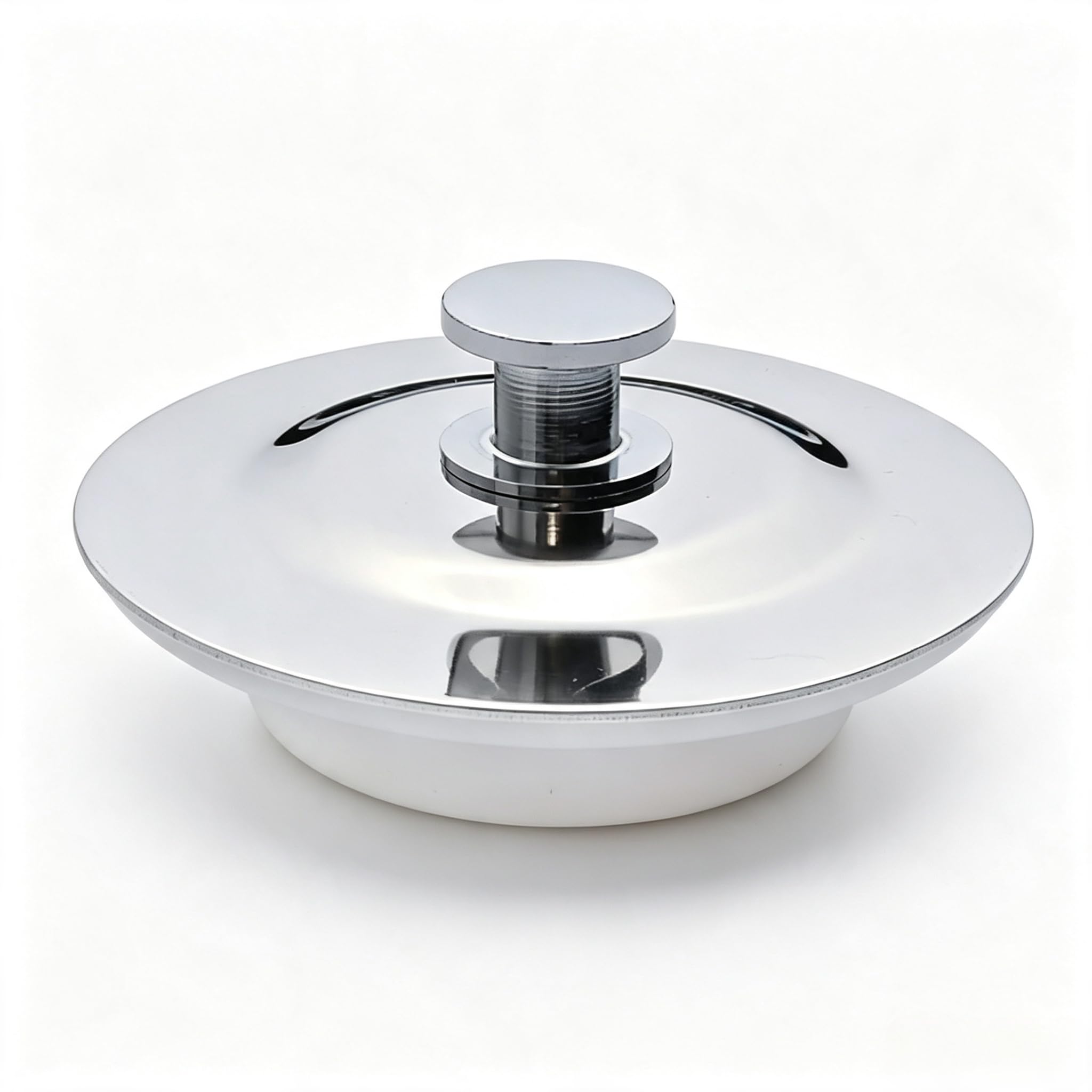 VansenKunda Universal Bath Plug 40-45mm, Leak-Proof Drain Stopper for Bathtub, Bathroom Sink, Kitchen & RV, Stainless Steel & Silicone Rust-Proof Seal with Easy-Grip Handle for Home & Elderly Use