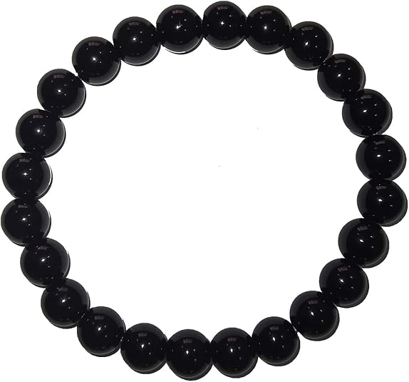 ROSTIVO Natural Black Obsidian Bracelet Beaded Bracelets for Men and Women Stretch Bracelet 8mm Feng Shui Bracelet Obsidian Crystal