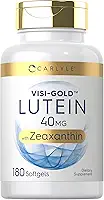 Luteína e Zeaxantina 40 mg | 180 Cápsulas Gelatinosas | Vitaminas para Saúde dos Olhos | Suplemento Sem OGM e Sem Glúten | por Carlyle