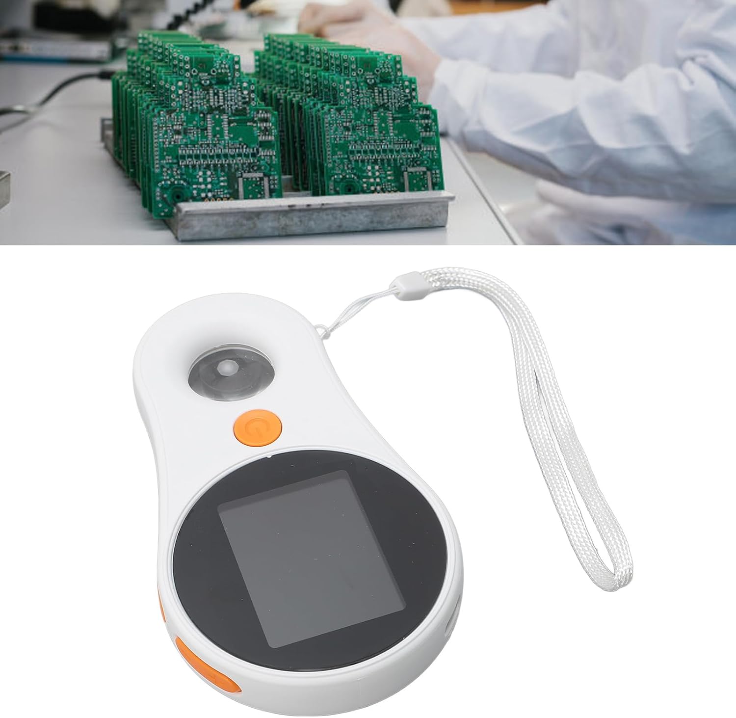 Macro Digital Microscope Portable, Hand Held Digital Magnifying Glass with 2.0 inch Color Screen,500x Magnification,Built - in 8LEDs,2MP, 400mAh Rechargeable Battery, (White)