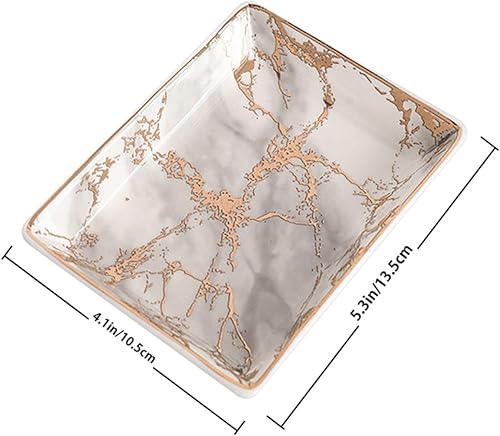 Miniatura 2 de ABOOFAN 3pcs bandejas decorativas trinket tray ceramic tray ceramic ring tray ceramic ring plate earring tray decorative serving tray decor tray