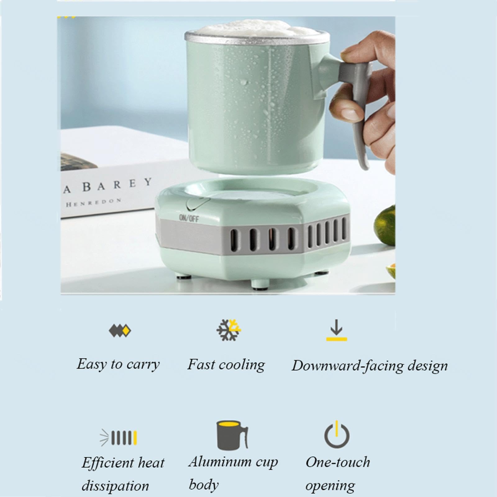 Fbite Portable Refrigerator,420ml Portable Cooler,Portable Electric Cooler,Multipurpose Mini Cooler,Portable Cooler Electric For Cooled Beer, Yogurt, Juice, Soda, Milk, Wine,Pink on Fridge.com - View 6