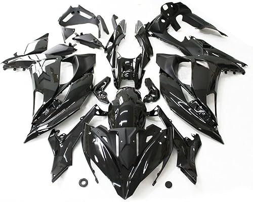 Bruce & Shark Kit de carenado de motocicleta Kit de carenado de inyección de plástico para Kawasaki Ninja 650 EX650 2017-2019 Negro brillante