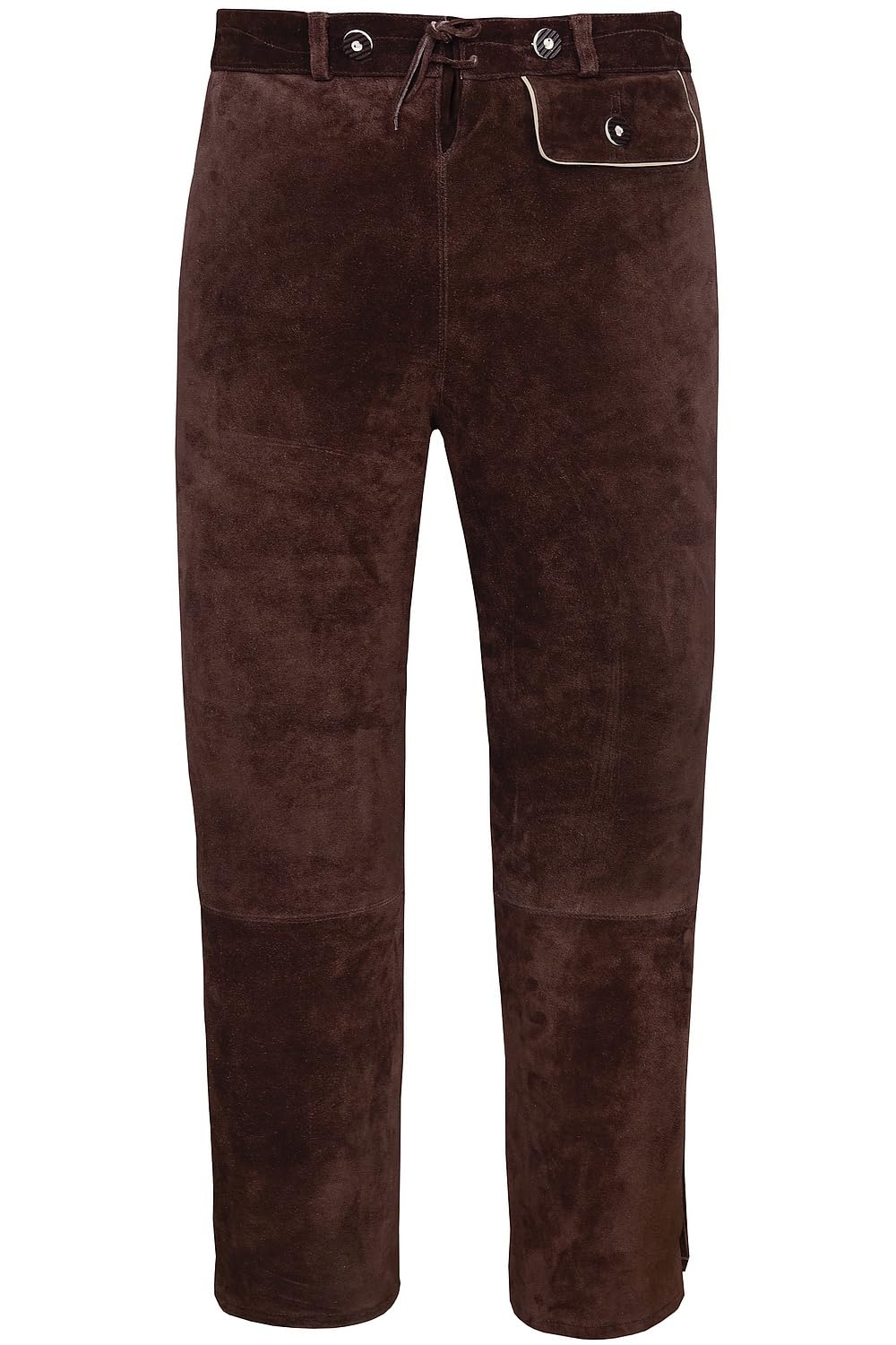Edelnice Trachtenmode Herren Lange Trachten Lederhose Dunkelbraun Gr 56