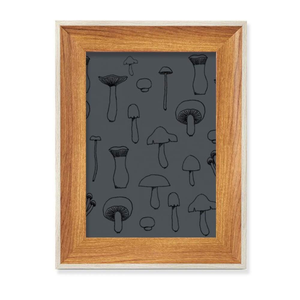 Cadre photo bois de bureau haut de gamme et peinture illustration créature artistique