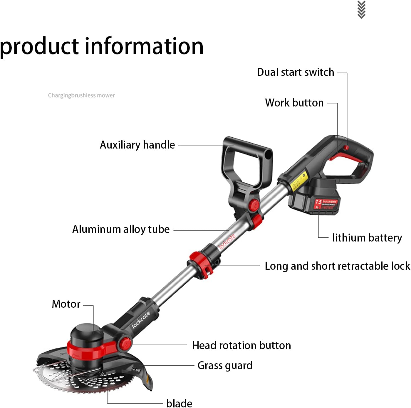 review LLC-POWER 20v Outdoor Cordless Trimmer/Lawn Trimmer, 6inch with Lithium-ion Battery And2 Hour Fast Charger, Trimming Saw/Garden Shears, Powerful and Lightweight