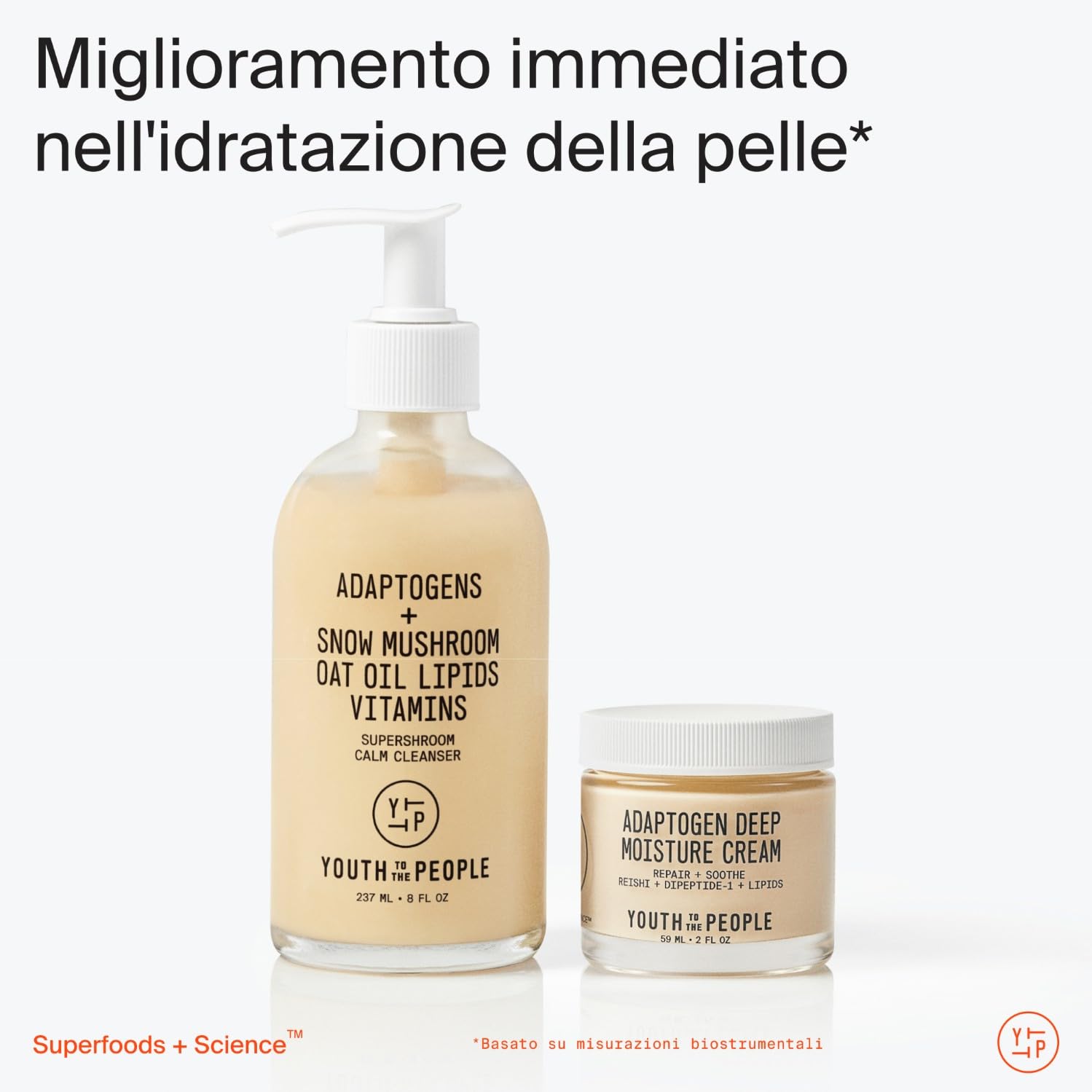 Youth To The People Supershroom Cleanser Detergente Viso Quotidiano, Lenisce le Irritazioni, Nutre la Pelle, Non Comedogenico, Struccante Delicato, Oftalmologicamente Provato