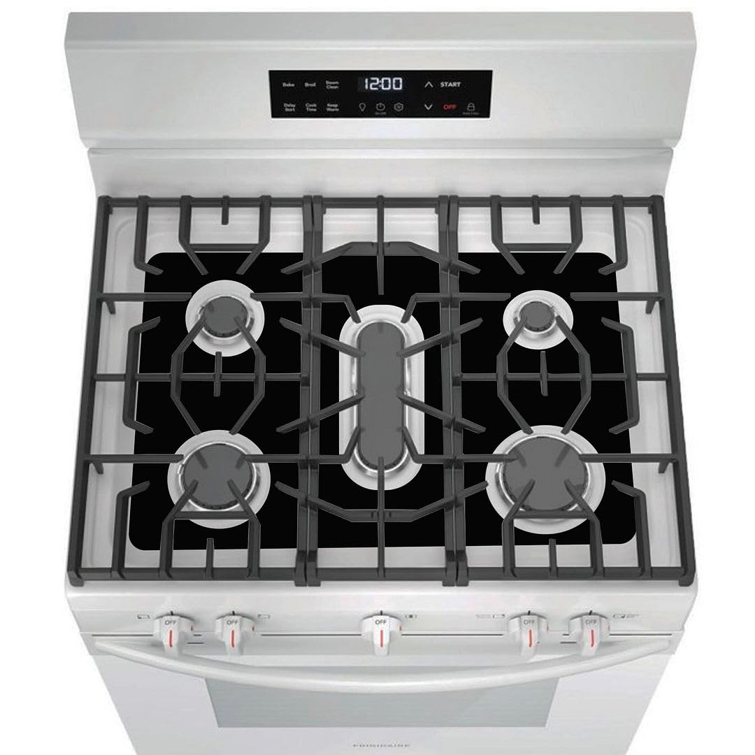 Premium Plus Stove Protectors for Frigidaire Gas Stove Model FCRG3062AW, Custom Cut, Easy to Clean Stove Liner, Made in the USA.