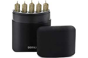 Classic Black Pre-rolled Cone Storage Box: Ideal for Storing Your Raw Pre-rolls