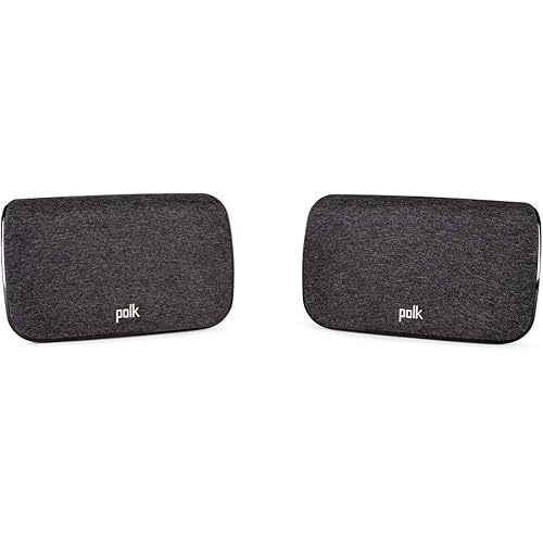 Polk Audio SR2 Wireless Surround Sound Speakers Compatible with Polk React and Magnifi Bars - Immersive Surround Sound, Easy Set Up, Multiple Placement Options, 2 Count (Pack of 1)