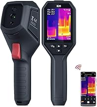 HIKMICRO B20 Caméra thermique à résolution IR 256 x 192 avec caméra optique 2MP et WiFi, 25 Hz, écran LCD 3,2", caméra d'imagerie thermique à mesure plein écran, IP54, plage de -20°C à 550°C