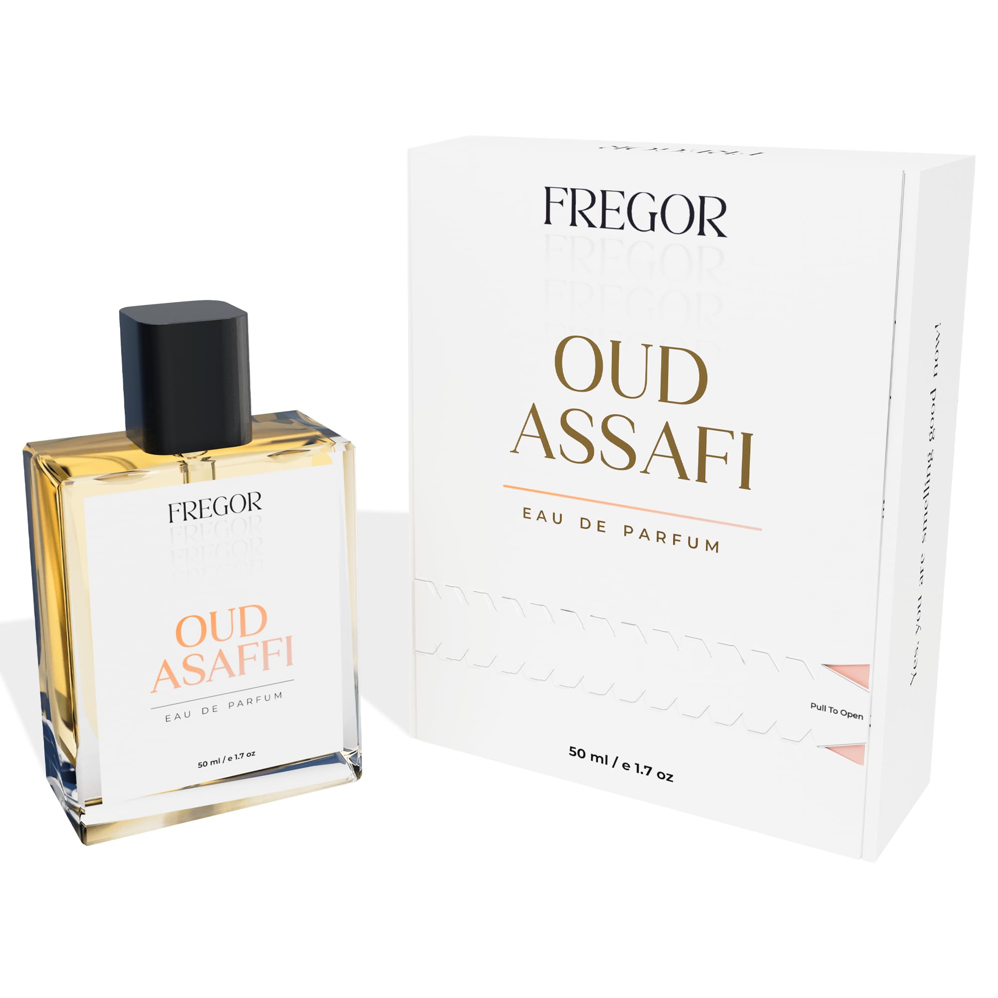 fregor oud assafi eau de parfum for men 50 ml, long lasting arabic oud perfume with spicy & floral notes, intense luxury fragrance for special occasions, non-irritating, cruelty-free, 100% vegan